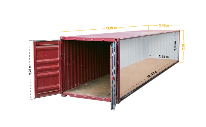 Container maritime 40' étanche