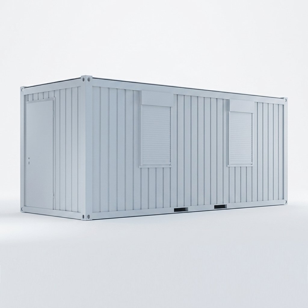 Bureau modulaire 20 pieds (1 porte, 2 fenêtres, isolation PU)